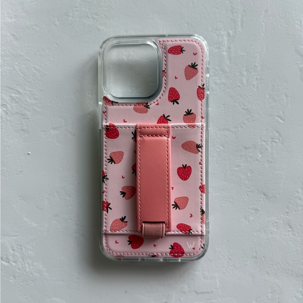 Strawberry Pattern Pink Phone Case